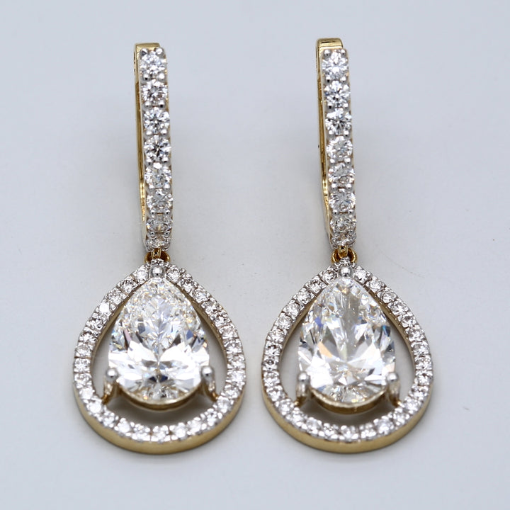 The Halo Pear Earrings