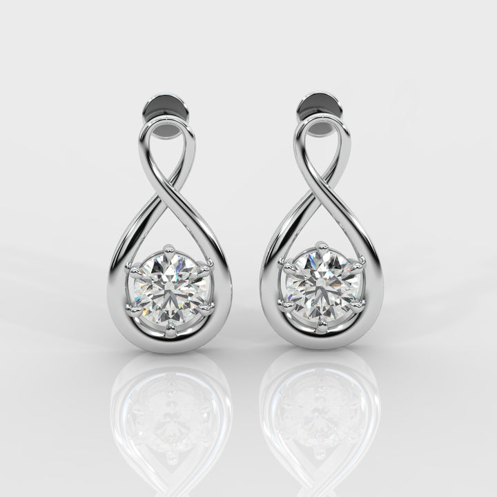 The Infinity Solitaire Earrings