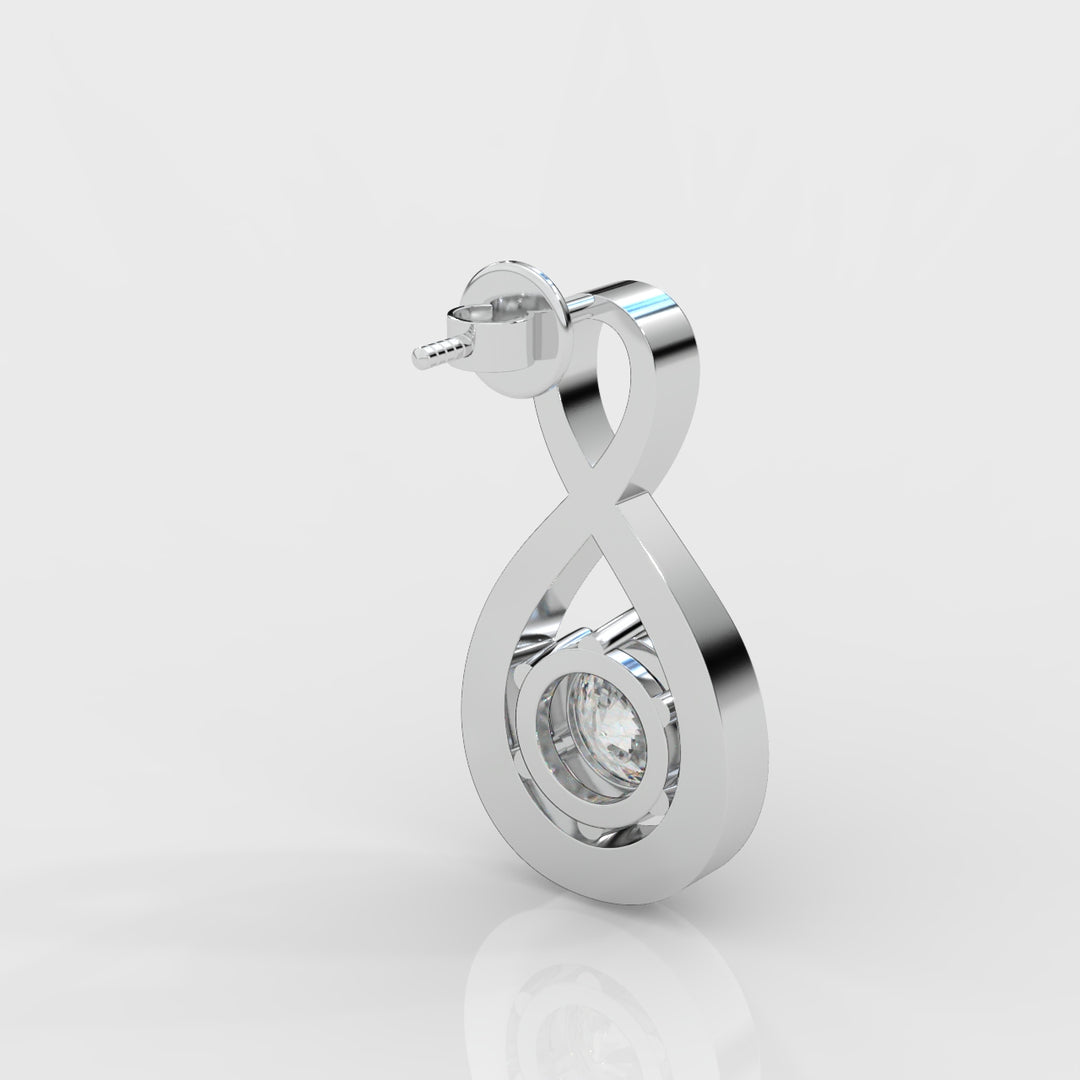 The Infinity Solitaire Earrings