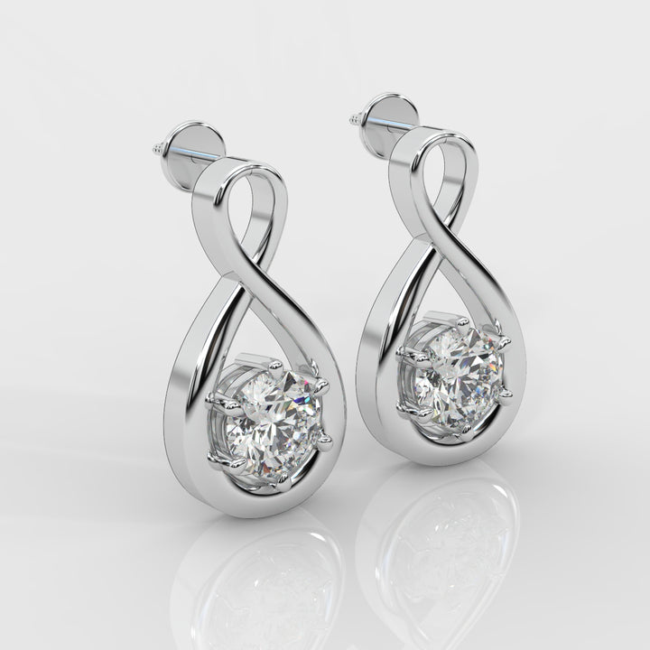 The Infinity Solitaire Earrings