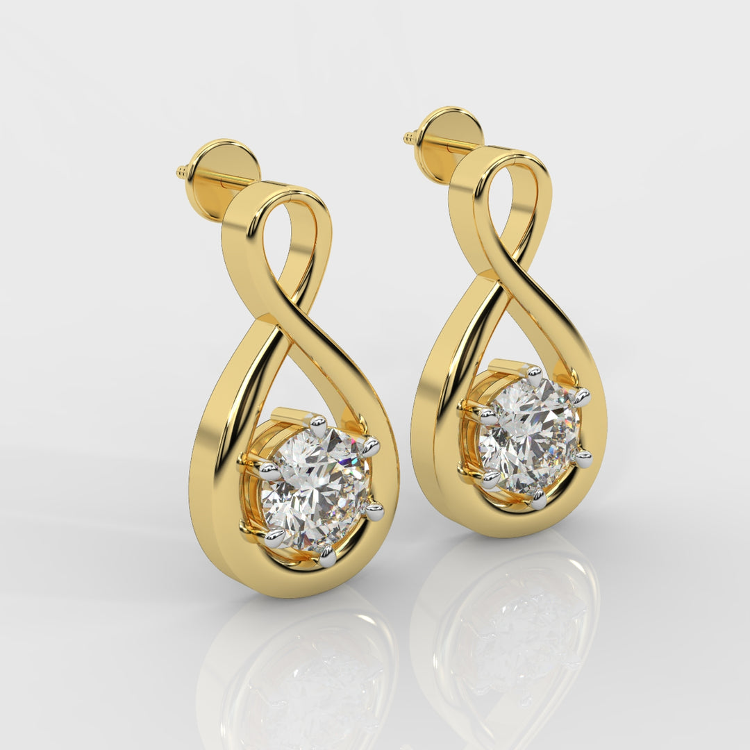 The Infinity Solitaire Earrings