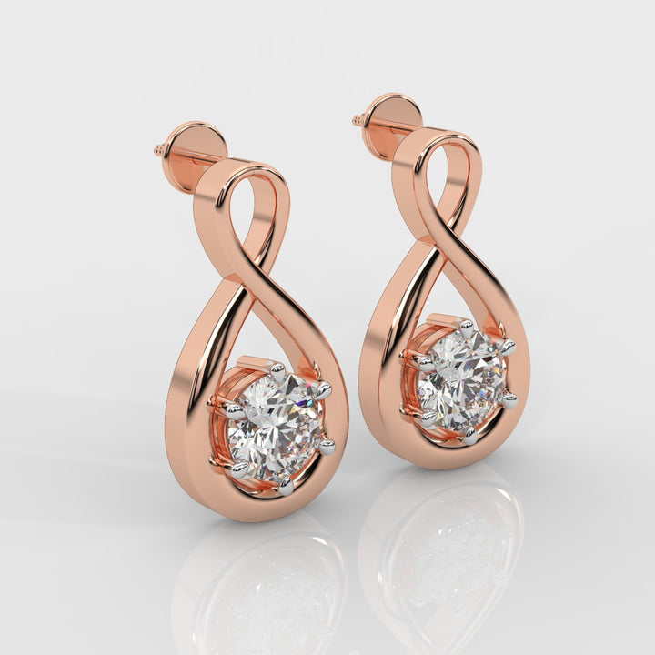 The Infinity Solitaire Earrings