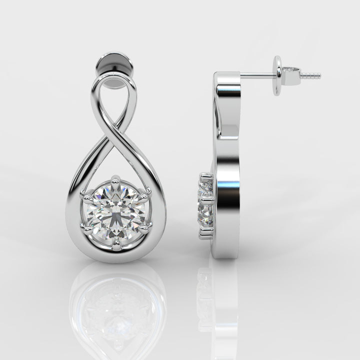 The Infinity Solitaire Earrings