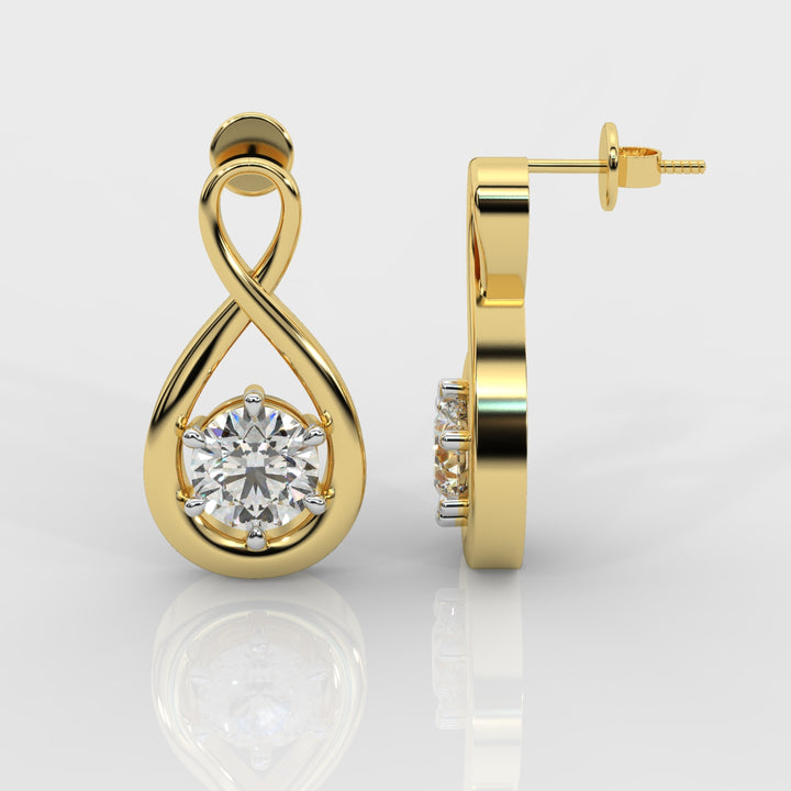 The Infinity Solitaire Earrings