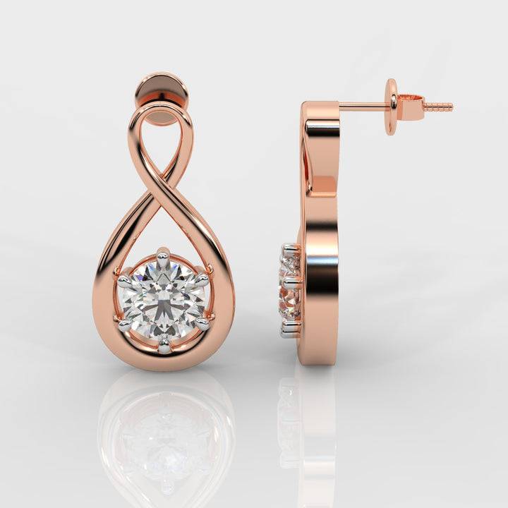 The Infinity Solitaire Earrings