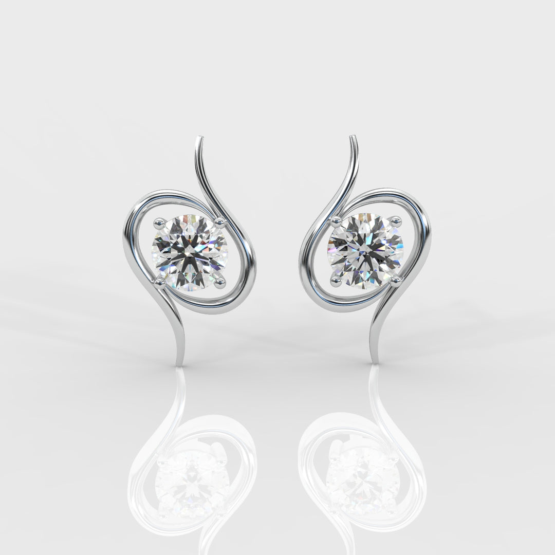 The Solitaire Flare Earrings