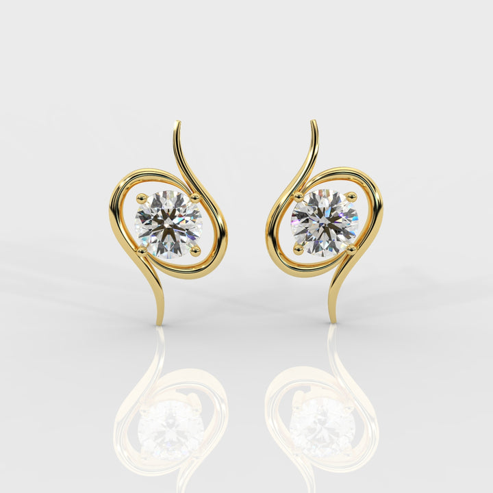 The Solitaire Flare Earrings