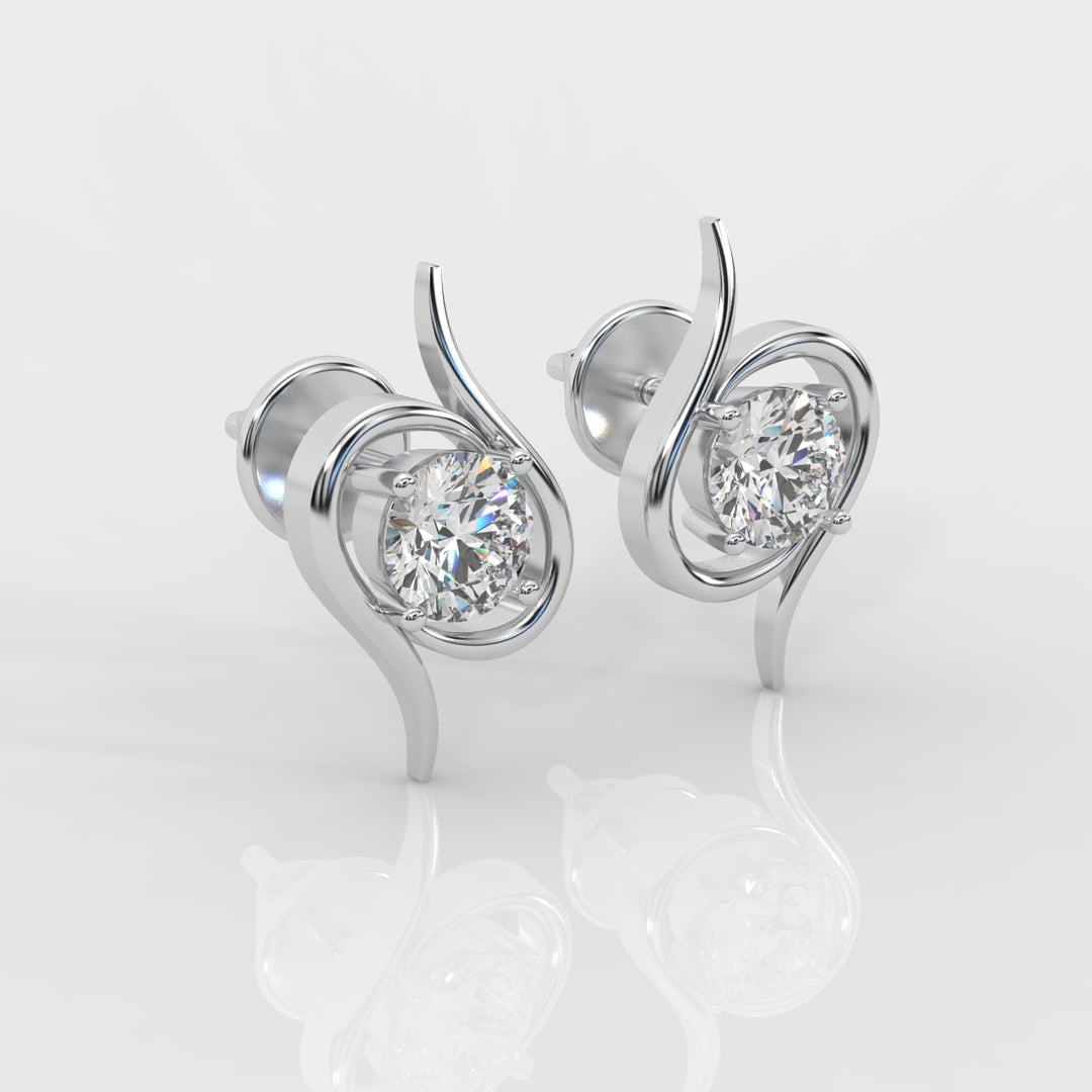 The Solitaire Flare Earrings