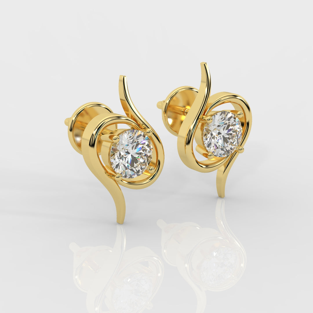 The Solitaire Flare Earrings