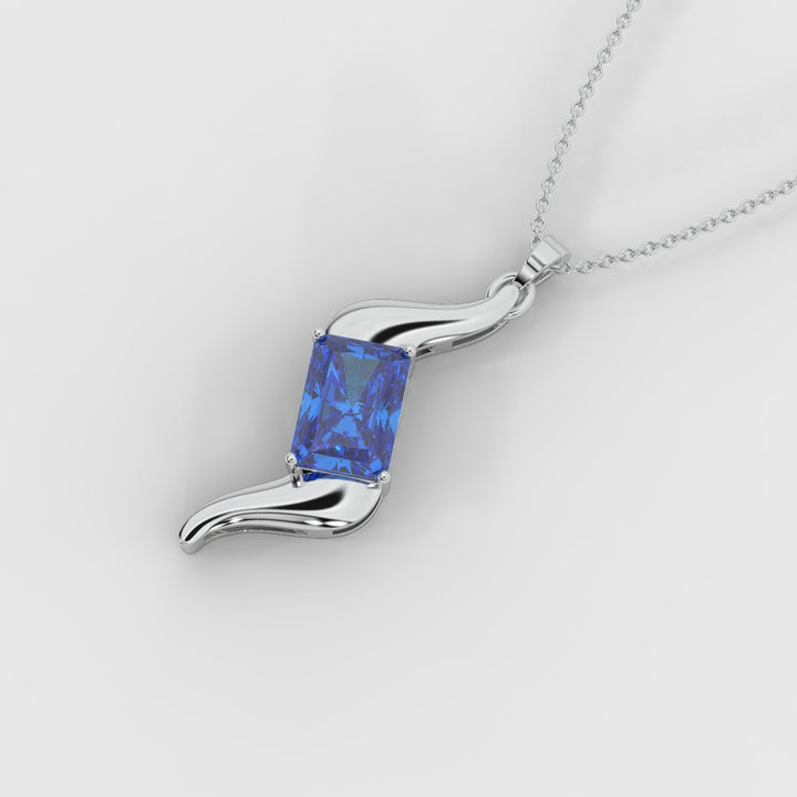 The Blue Radiant Solitaire Pendant (rare gem)