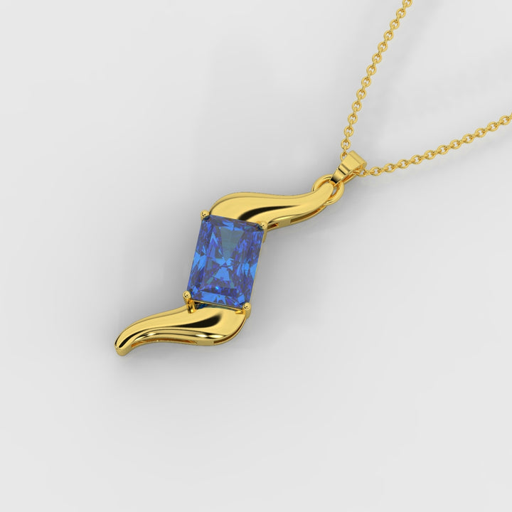 The Blue Radiant Solitaire Pendant (rare gem)