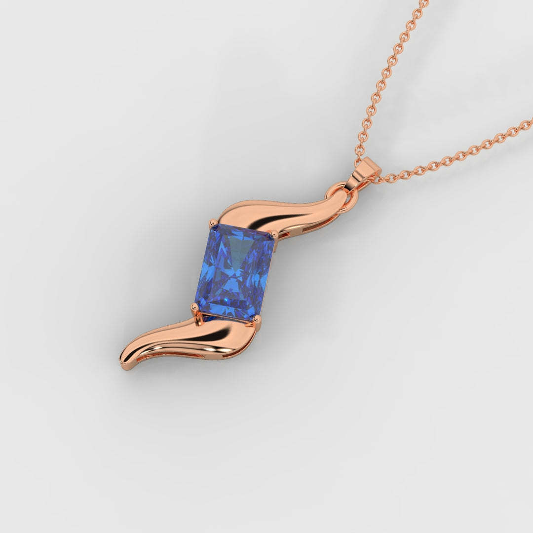 The Blue Radiant Solitaire Pendant (rare gem)