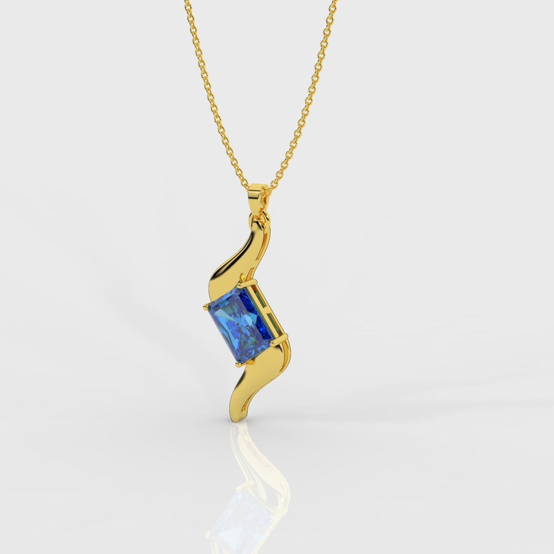 The Blue Radiant Solitaire Pendant (rare gem)